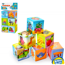 Кубики HU M 0257 U-R для купання, 6 шт, 15х23х7 см, Limo Toy, вік від 3 років, матеріал гума