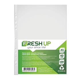 Файли А5 40мк прозорі 100 шт Fresh FR-2040