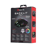 Мишка дротова ігрова з підсвічуванням XTRIKE GM-216 чорний, фото 2