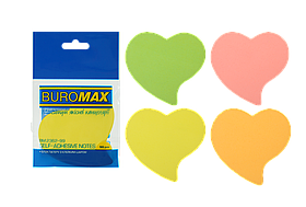 Блок паперу з липким шаром "Серце" 50 аркушів Buromax BM.2362-99