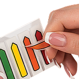 Закладка індекс пластикова з липким шаром 45х12мм 5 кольорів по 20 аркушів Buromax BM.2304-98, фото 3