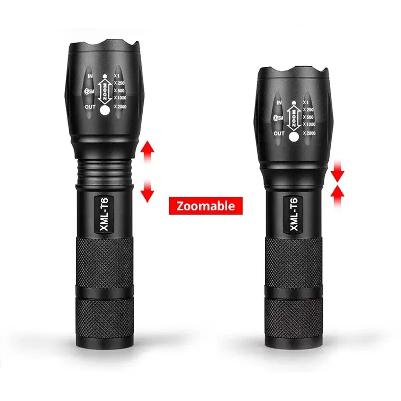 Ручний ліхтар світлодіодний (400LM, Зум, LED, 5 Mode, 18650 / 21700)
