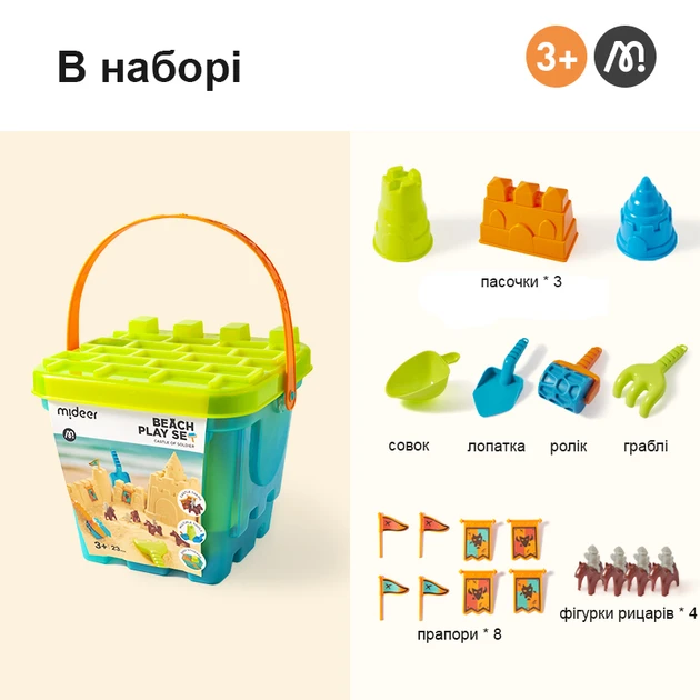 Набір для гри з піском і водою пісочний набір (склад)