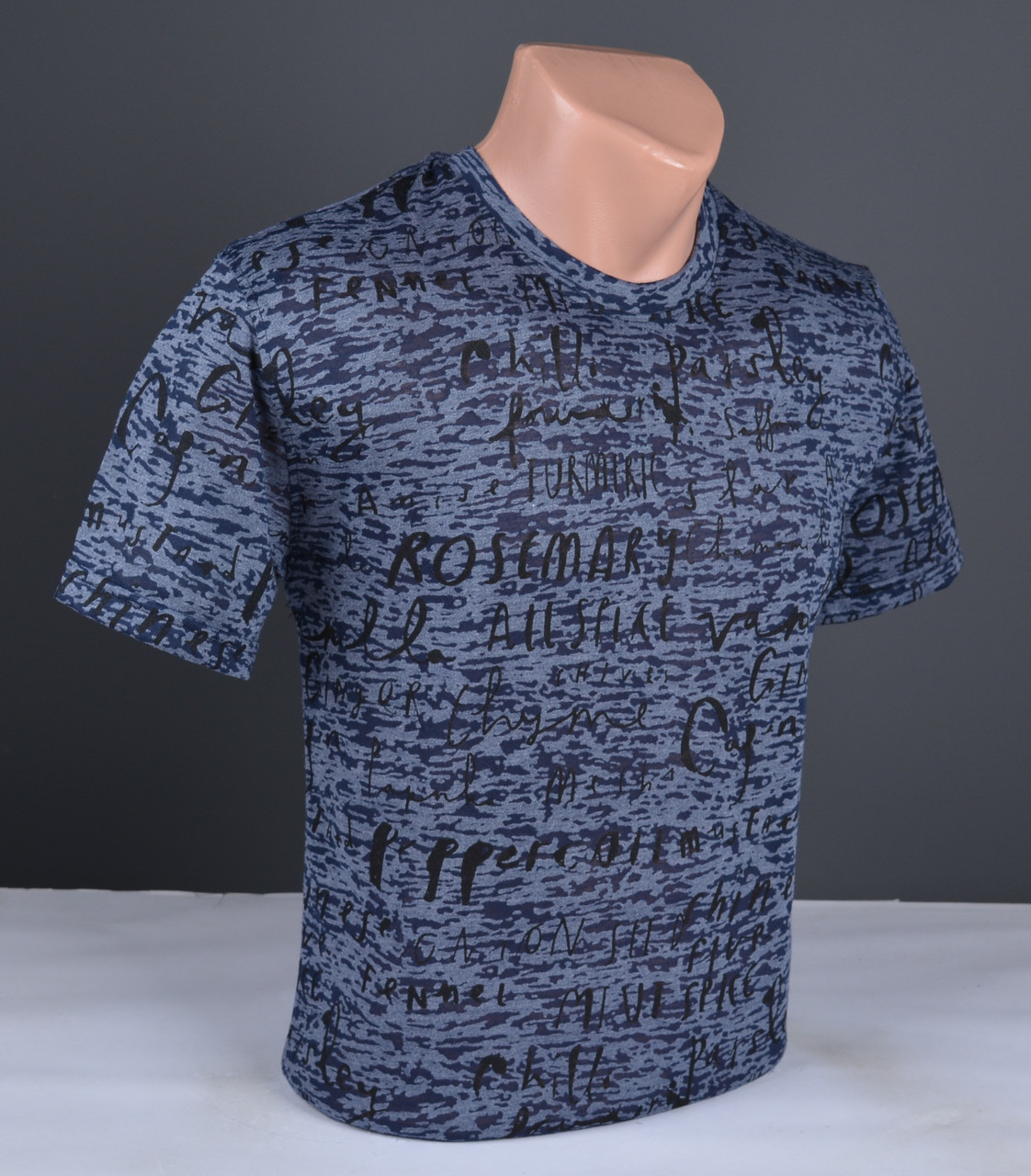 Чоловіча футболка темно-синяя Туреччина 4666, фото 1