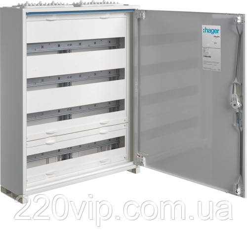 Щит IP44/II 650x550x161мм 104мод. HAGER UNIVERS FWB42M2 зовнішній, бокс Хагер настінний, шафа метал (rozetka), фото 1