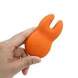 Вібратор для клітора із роздвоєним кінчиком жовтого кольору Sweet Em Velvet Lure Кайф, фото 6