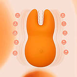 Вібратор для клітора із роздвоєним кінчиком жовтого кольору Sweet Em Velvet Lure Кайф, фото 7