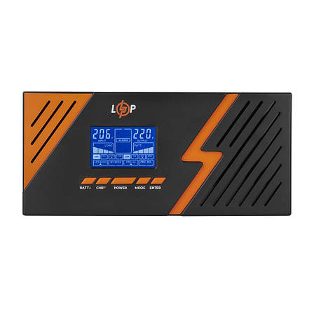 ДБЖ з правильною синусоїдою 12V LPM-PSW-1500VA (1050Вт) Black, фото 1