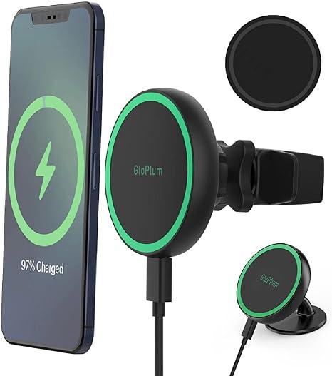 Магнітний бездротовий зарядний пристрій GloPlum. Сумісний з Magsafe