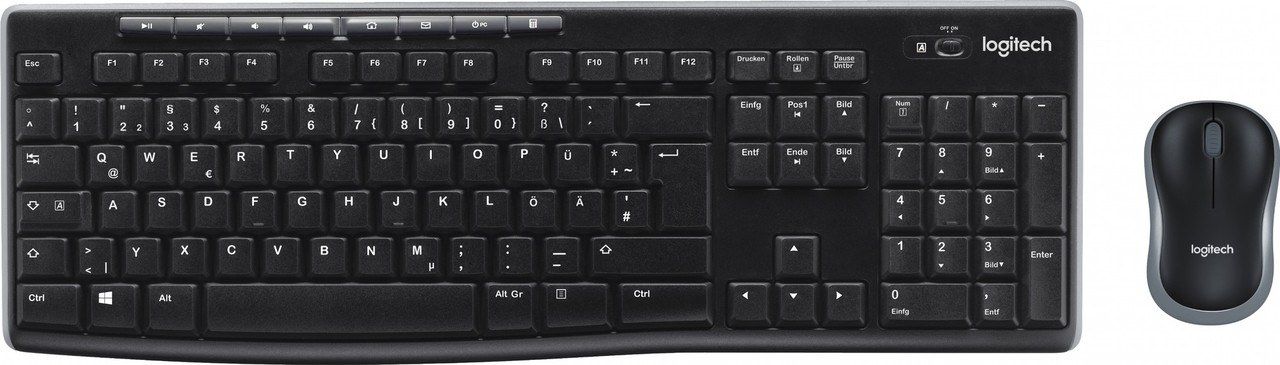 Комплект Logitech MK270 Wireless Combo black UA (920-004508), фото 1