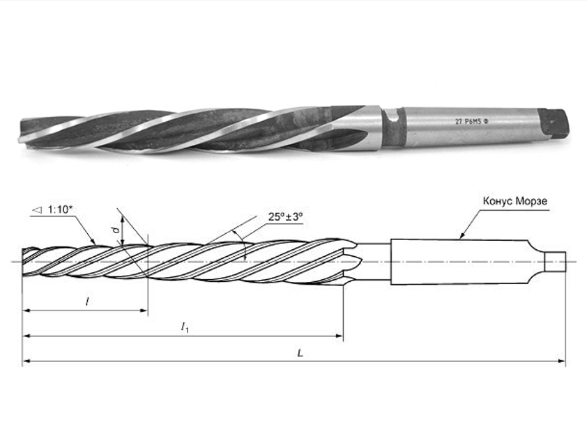 Розвертка котельна до/х ф 23 мм Р6М5, фото 1