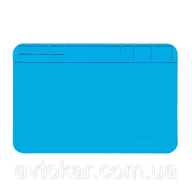 Паяльний термостійкий силіконовий килимок LF-509 blue ORG, фото 1