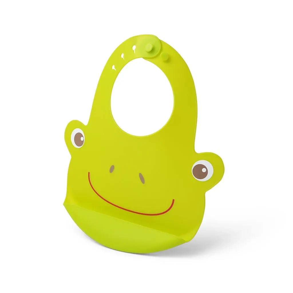 Детский нагрудник "Лягушка" 29х23х2.5см из силикона Fissman, фото 1