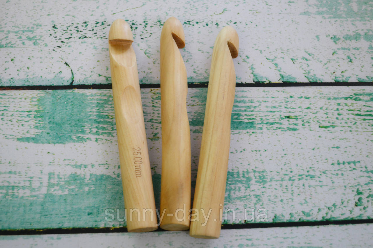 Гачок для в'язання бамбуковий розмір 25мм, фото 1