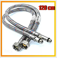 Шланг для змішувача голка (М10) 120 см, пара, KOER (ЧЕХІЯ)