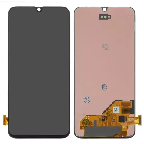 Дисплей для Samsung A405 Galaxy A40, чорний, без рамки, Оригінал (переклеєне скло)