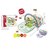 Дитячий музичний розвивальний килимок із піаніно 668-221, 4 брязкальця, дзеркальце, мелодії, фото 2