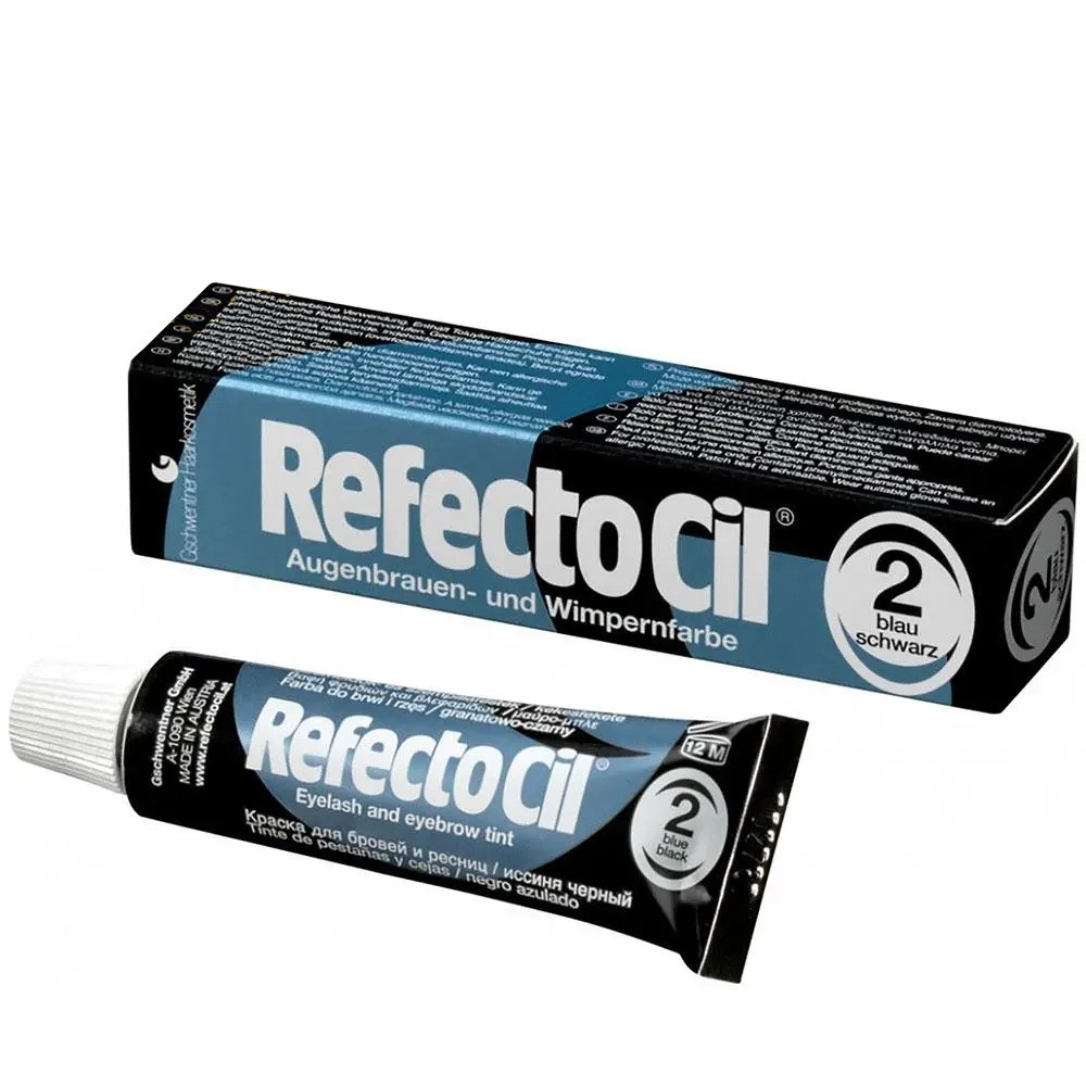 Фарба для брів та вій RefectoCil №2 blue black, 15 мл