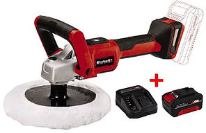 Полірувально-шліфувальна акумуляторна машина Einhell CE-CP 18/180 Li E-Solo : 18В (акум 4 ампера і зарядка) 2093320 VSA