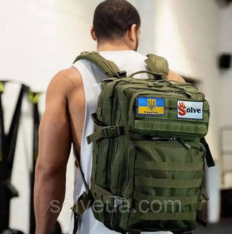 Тактичний похідний рюкзак Solve на 45 л KT6003001 Олива solve, фото 1