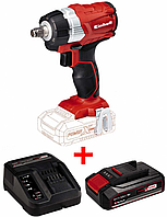 Потужний ударний гайковерт безщітковий Einhell TE-CW 18Li BL - Solo : з АКБ 18V 2.5Ah, 215Нм, квадрат 1/2",0-2900 об/хв VSA