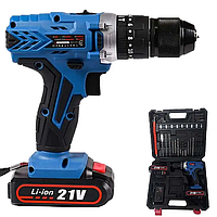 Потужний шурупокрут акумуляторний Edon LV3-2110 : з АКБ 2 шт-21V, 2.0Ah, 26 Нм VSA