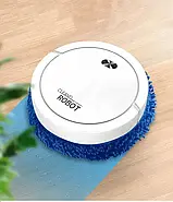 Пилосос-робот круглий акумуляторний Vacuum cleaner LY-540 Робот-пилосос для вологого та сухого прибирання Білий, фото 2