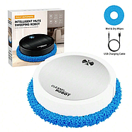 Пилосос-робот круглий акумуляторний Vacuum cleaner LY-540 Робот-пилосос для вологого та сухого прибирання Білий, фото 4