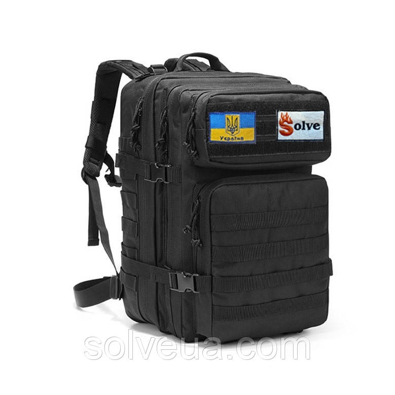 Тактичний похідний рюкзак Solve на 45 л KT6003002 Чорний solve, фото 1