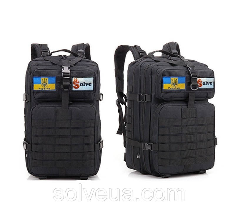 Тактичний похідний рюкзак Solve на 45 л D3-GGL-304 Чорний.solve