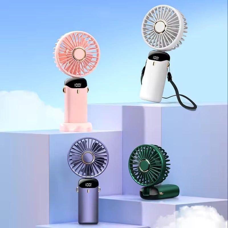 Вентилятор ручний 5 режимів USB Mini Fan, мінівентилятор з акумулятором, Кишеньковий вентилятор маленький