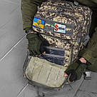 Тактичний похідний рюкзак Solve на 45 л KT6003007 Сірий піксель, фото 5