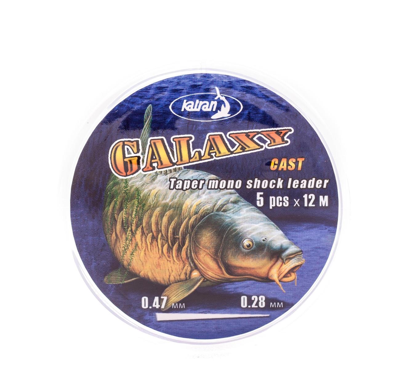 Моно шок-лідер Katran GALAXY 0,26-0,47mm, 5x12m