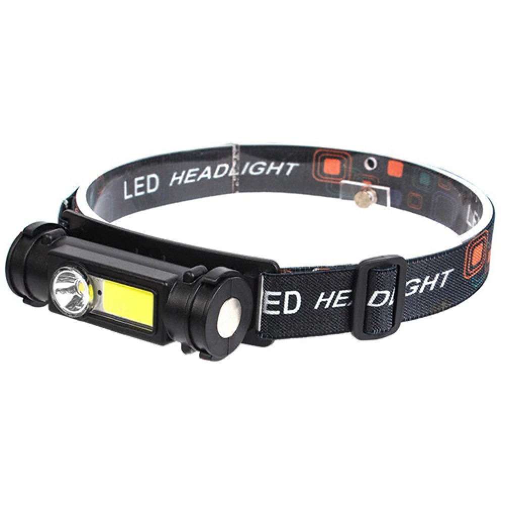 Маленький налобний ліхтарик із магнітом GL-211-ХРЕ-COB від USB, вбудований акумулятор (31423)