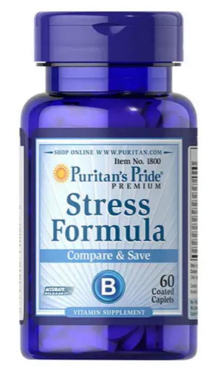 Біодобавка Puritan's Pride Stress Formula 60 caplet, фото 1