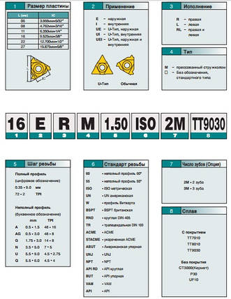 16 IR AG 55 LDA Твердосплавна пластина для токарного різця, фото 2