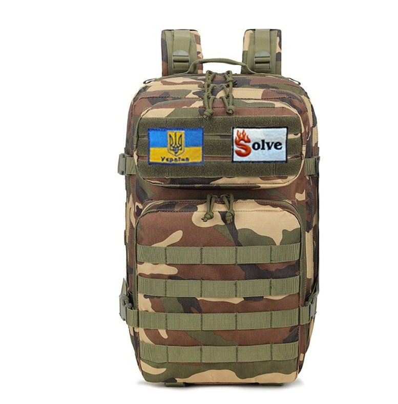 Тактичний похідний рюкзак на 45 л Solve KT6003020 Woodland peremogaua, фото 1