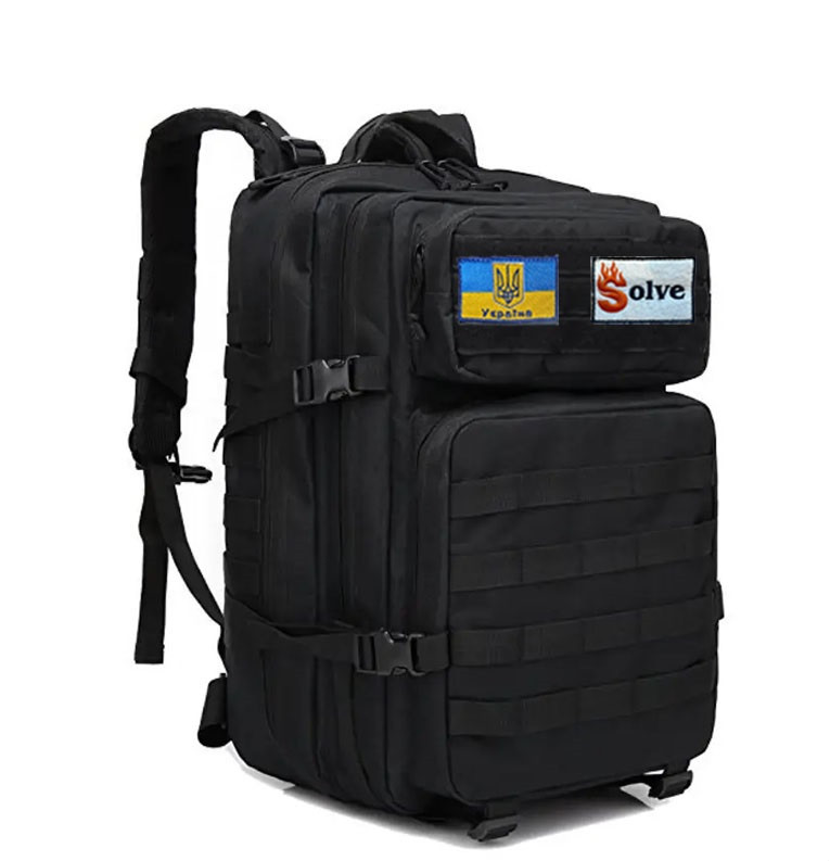 Тактичний похідний рюкзак Solve Чорний на 45 л KT6003002 peremogaua