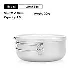 Ланч бокс з титану Keith 1000 мл + набір столових приладів з титану, фото 2