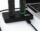 Док-станція клонувальник XON MemoryDock для двох M.2 NGFF (SATA) USB 3.1 Type-C Чорна (XMD1C13NG2PB 6457), фото 10
