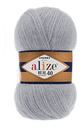Angora Real 40 Alize-21 сірий