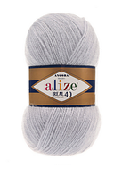 Angora Real 40 Alize-52 світло-сірий