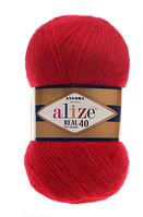 Angora Real 40 Alize-56 червоний