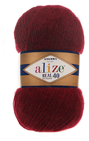 Angora Real 40 Alize-57 бордо