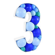 Каркасна цифра 3 з пінопласту для кульок 100см, фото 3