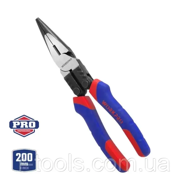 Довгогубці з подвійним зусиллям 200 мм CR-Ni Workpro PRO PLUS WP231088