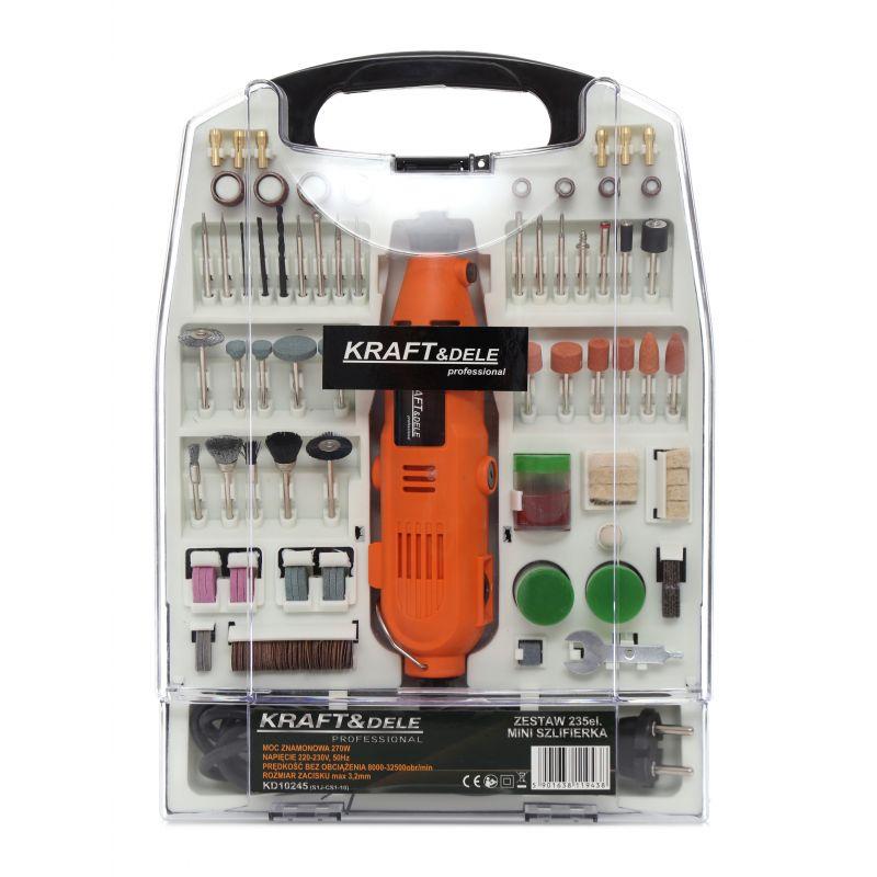 Електричний гравер/бормашина 235 шт Kraft&Dele KD10245 пряма шліфувальна машина, фото 1