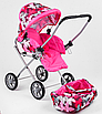 Регульована коляска для ляльок з алюмінієвим корпусом, регульованим капюшоном і знімною люлькою 3 види, фото 7