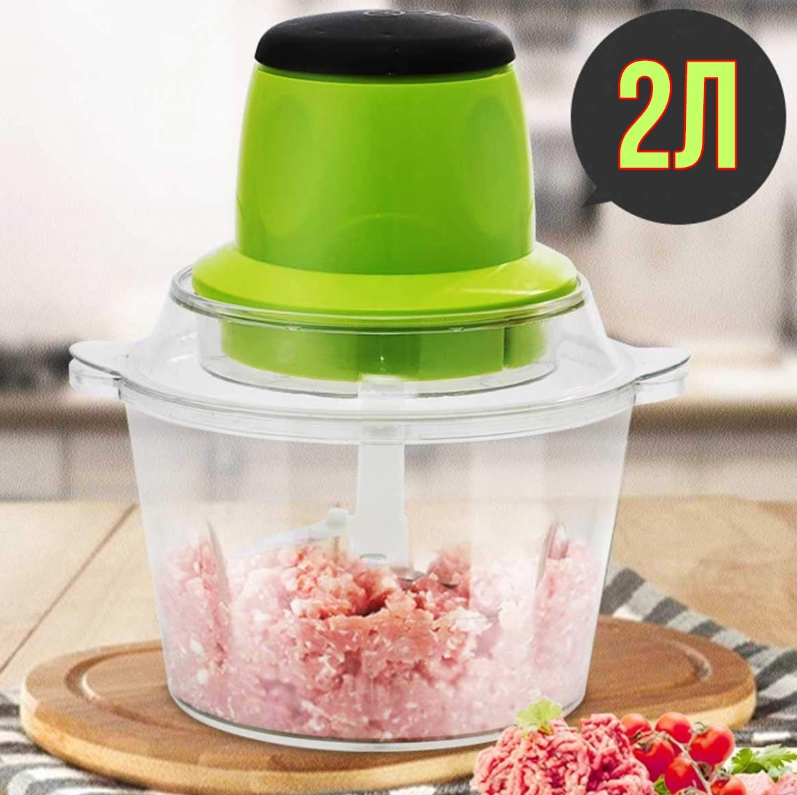 Кухонний подрібнювач для м'яса овочів горіхів Електричний блендер «Блискавка»