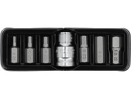Набір викруткових насадок HEX H4-H12 1/2" YATO, 7 од.